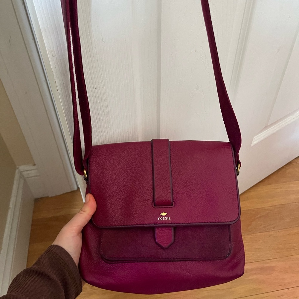 Fossil Kinley Leather and Suede Crossbody Bag